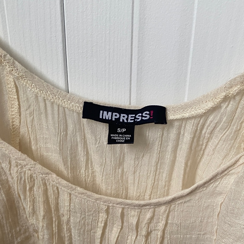 imPRESS Cream Ruffled Blouse - Picture 2 of 3